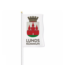 Flagga Med Lunds Kommuns Logotyp